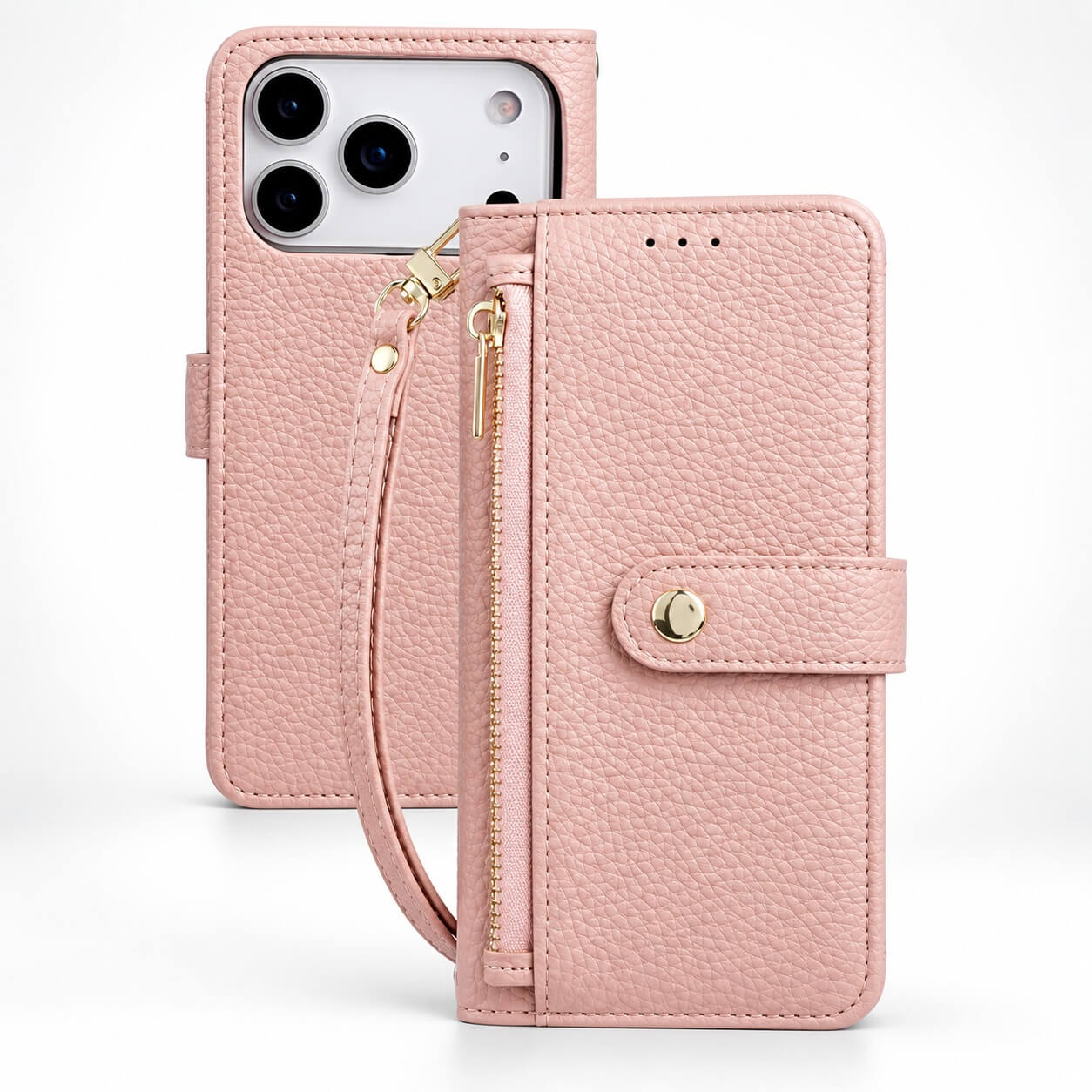Zipper Wallet iPhone Case with Card Holder and Crossbody Strap Zipper Wallet iPhone Case with Card Holder and Crossbody Strap